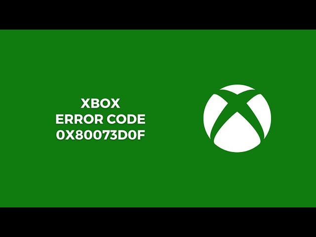 How To Resolve Xbox Error Code 0x80073d0f? - YouTube
