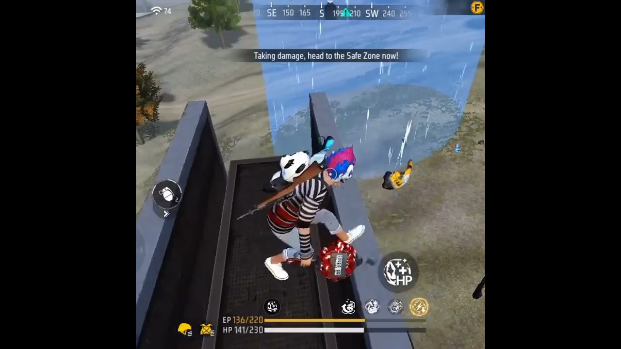 br Rank Mode 🔥 1 VS 1 Situation 🥵 Last Zone Healing Battle No Fight Booyah Challenge 😲😨 #short