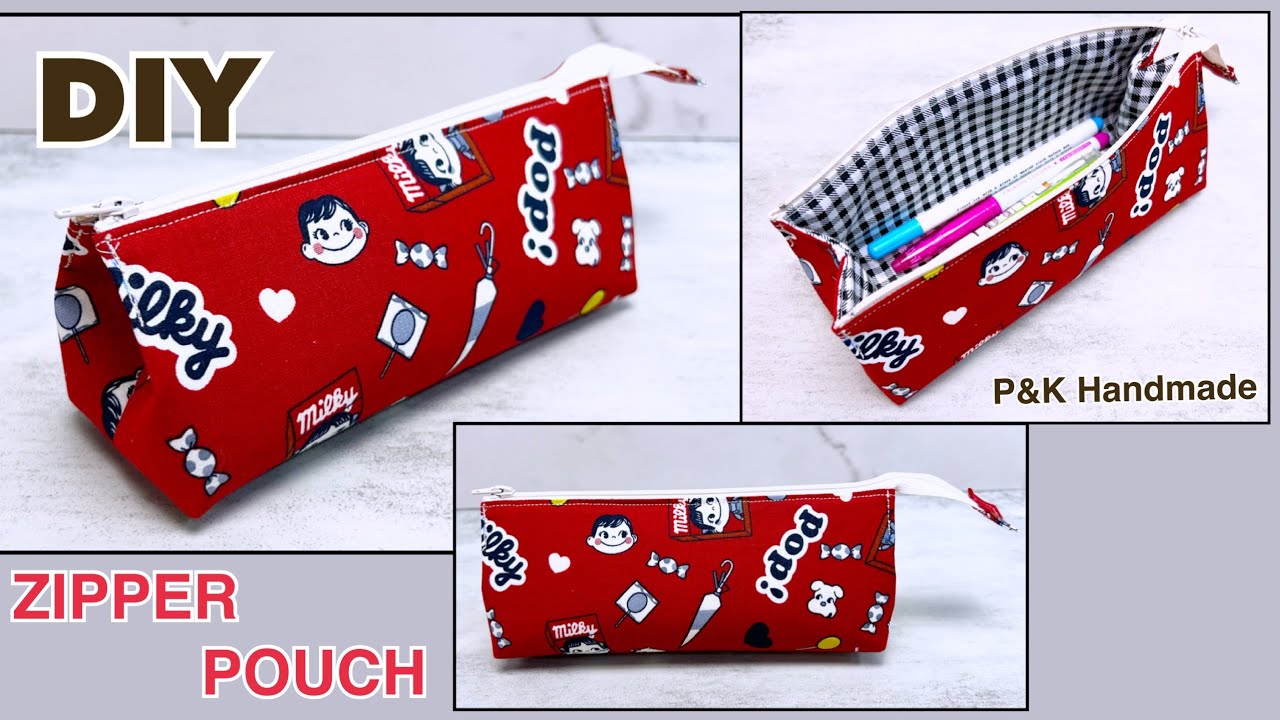 EASY TO MAKE ✅ HOW TO MAKE CUTE ZIPPER POUCH BAG | MAKING BAG EASILY AT HOME | P&K HANDMADE |