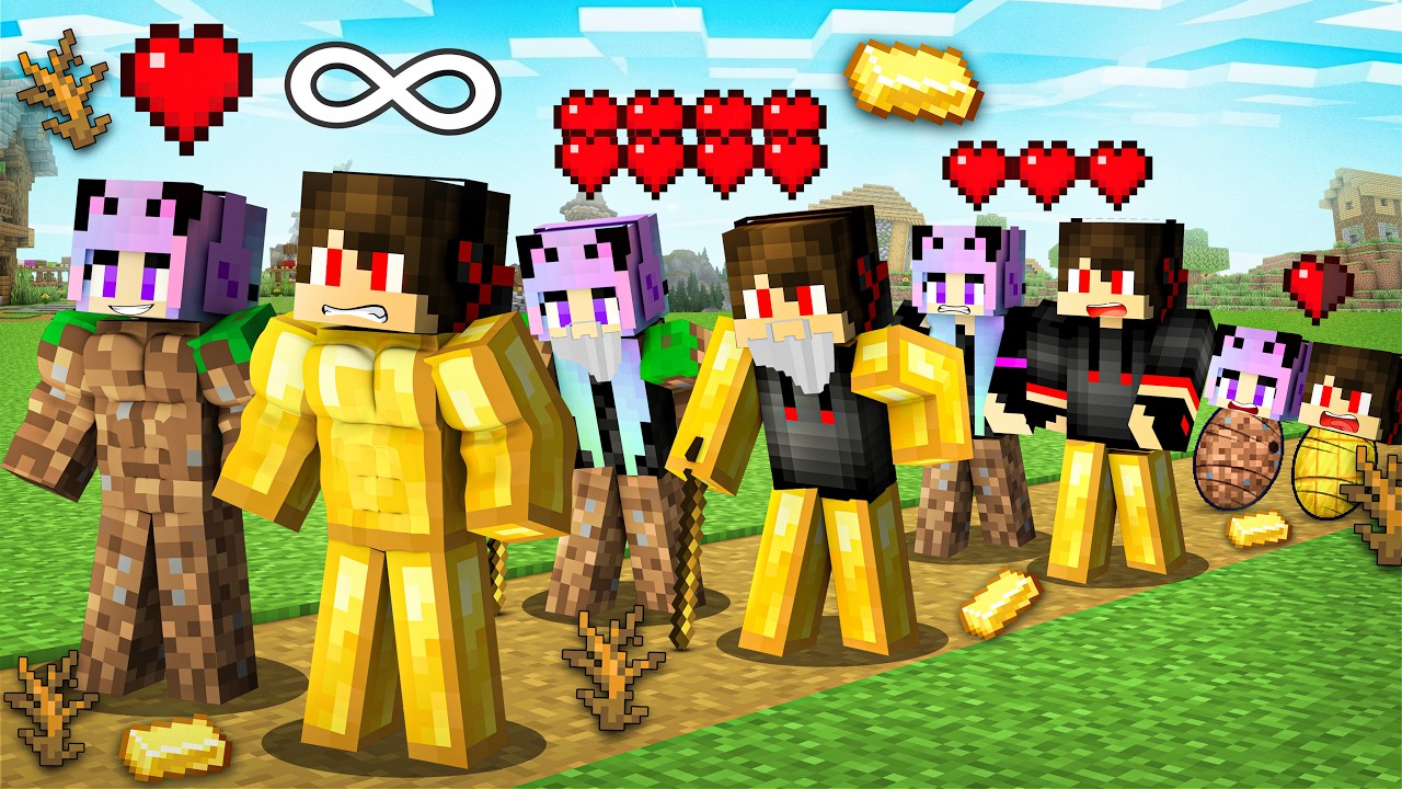 POOR vs RICH Life Cycle Evolution in Minecraft..