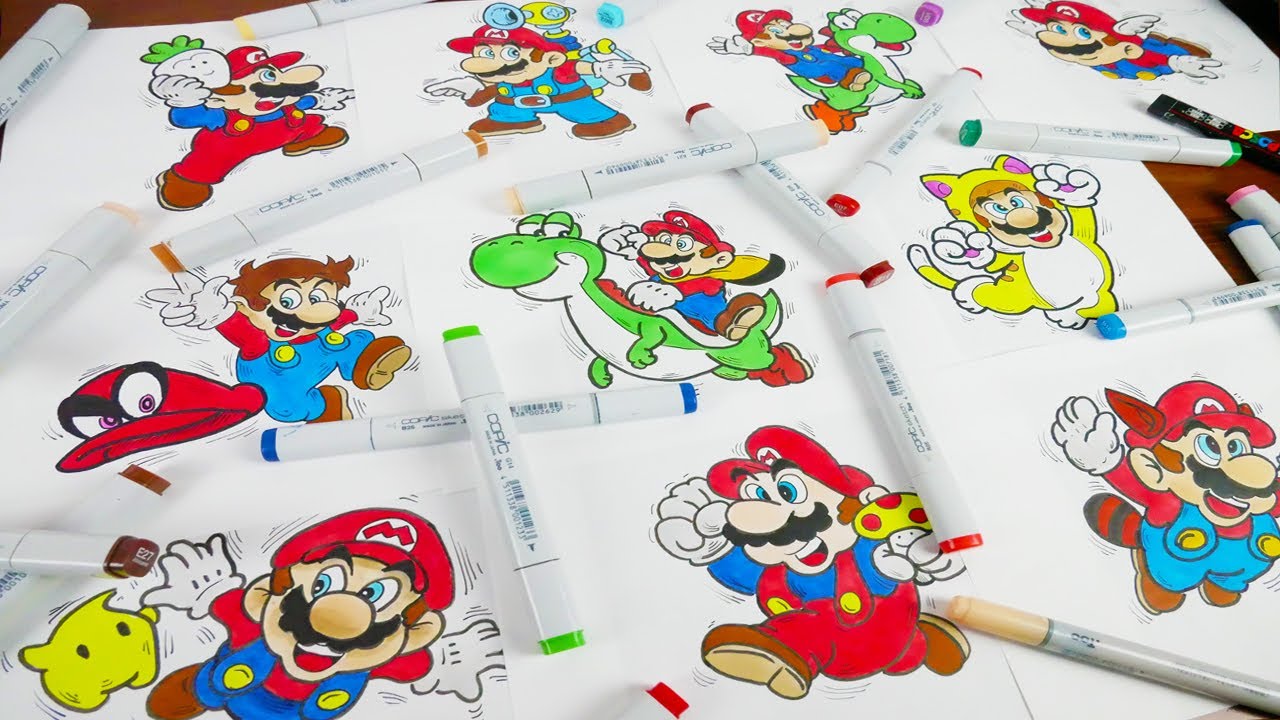 Drawing Super Mario Evolution 35th Anniversary 1985   2020