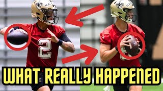 Tyler Shough And Spencer Rattler TOSS'N BOMBS At Saints Practice | 2025 OTAs Minicamp Rookie Camp