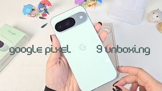 GOOGLE PIXEL 9 WINTERGREEN UNBOXING & FIRST IMPRESSIONS