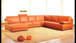 DIVANI CASA 2227   MODERN LEATHER SECTIONAL SOFA