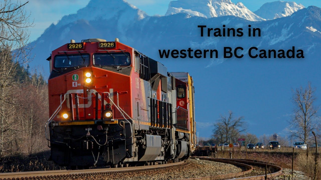 Trains in western BC, Canada