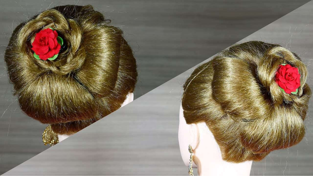 juda hairstyle with rose