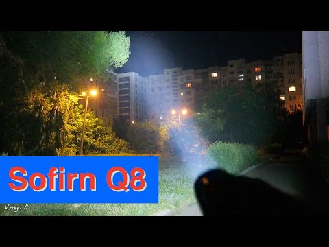 Мощь и Сила ПРОЖЕКТОРА в Фонаре SOFIRN Q8 4 * XPL HI 5000LM. Супер Яркий Дальнобой!