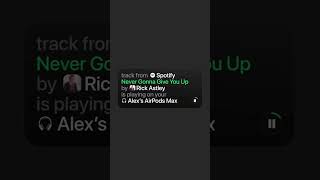 Music player widget concept for Apple #iPhone #rickroll