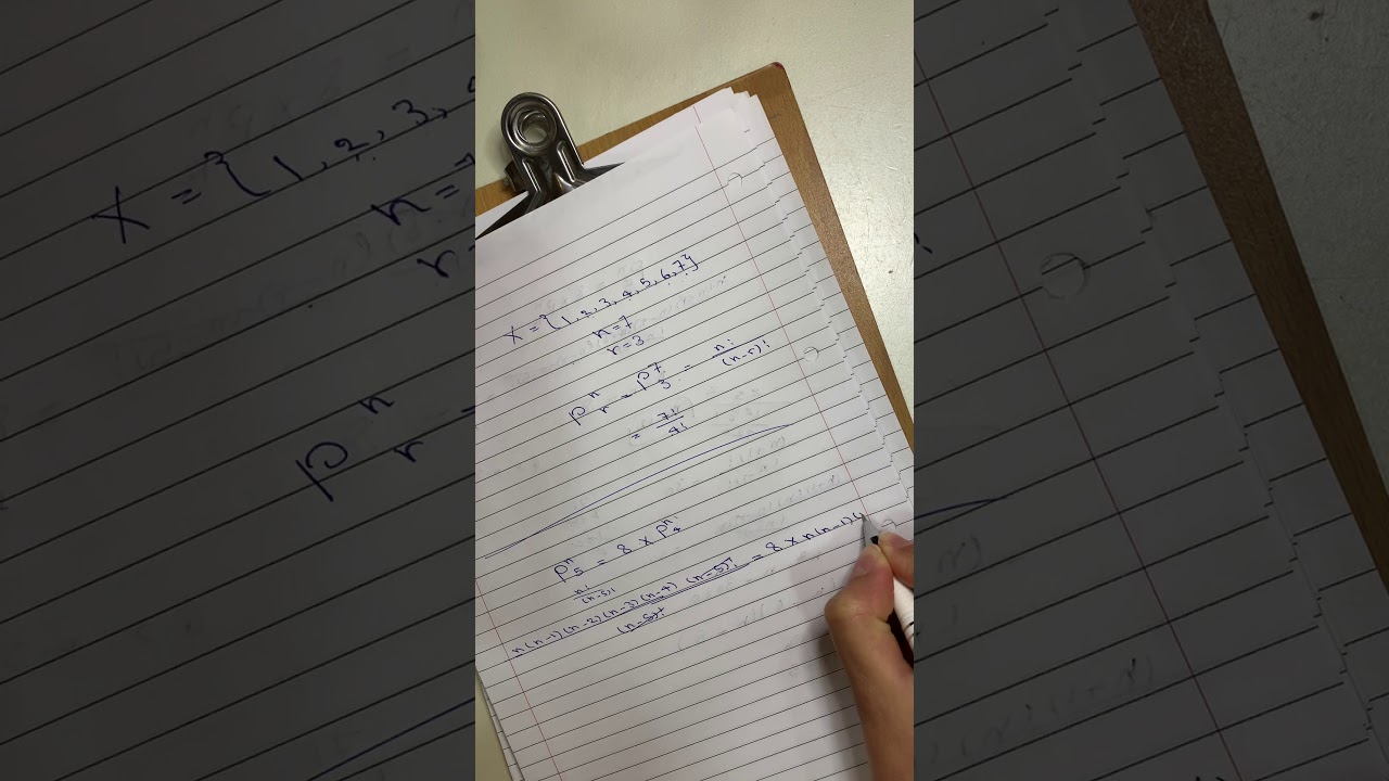 امثله توضيحيه للتباديل