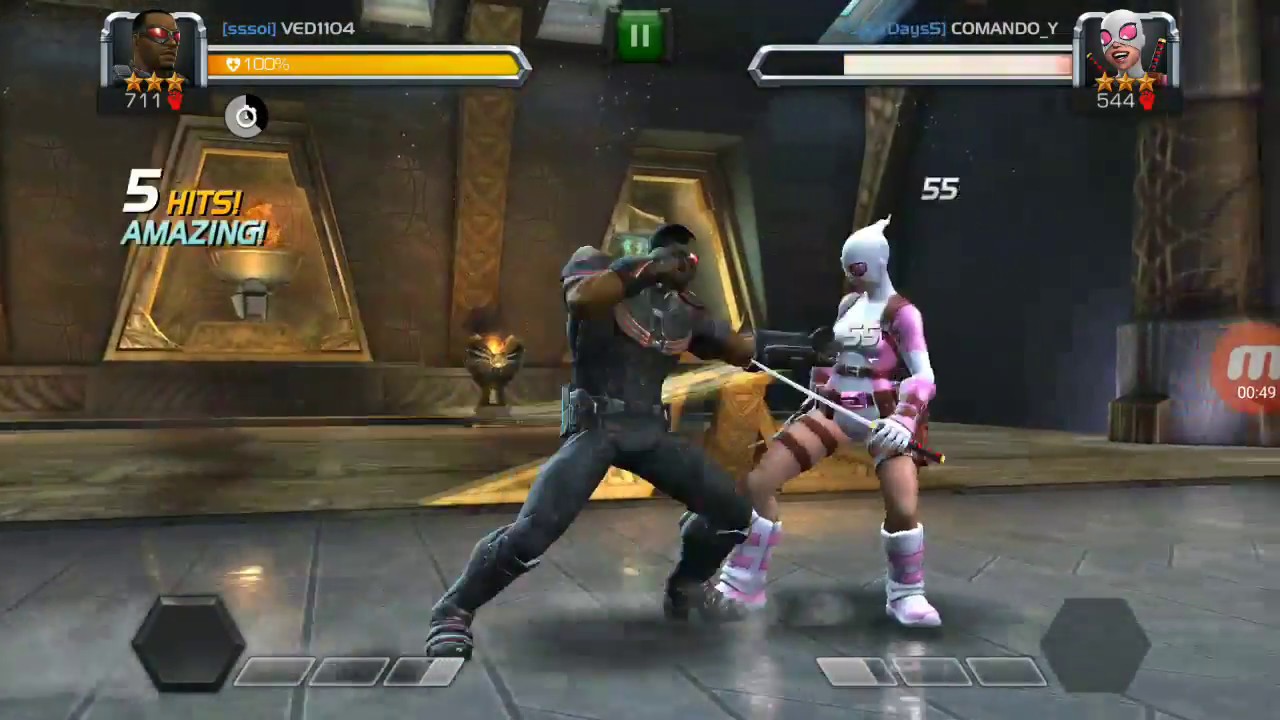 Marvel's Contest Of champion. Colossus Falcon and Dr. Fix it fight ...