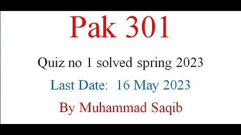 pak301 quiz 1 2023|pak301 quiz 1 solution 2023 pak301 quiz 1 spring 2023|pak301 quiz 1