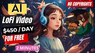 Create your own Monetizable LoFi Video with AI in just 2 Minutes No copyright