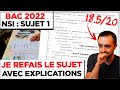 Bac 2022 nsi  je refais le sujet 1 et cest pas si simple