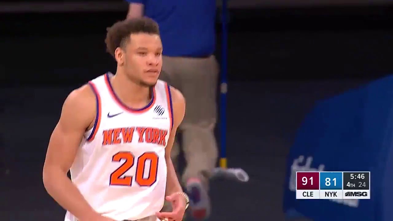 Young Knicks 100, Cavaliers 93 [Immanuel Quickley: No. 4 trending topic after the game]