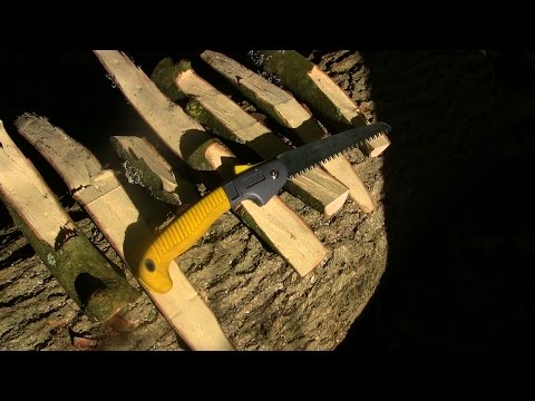 Bushcraft Tips:  Splitting Wood With a Folding Saw