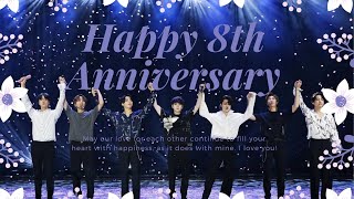 Happy 8th year Anniversary To Our Bangtan Boys(13.6.2013~2021&Forever) 💜💜💜