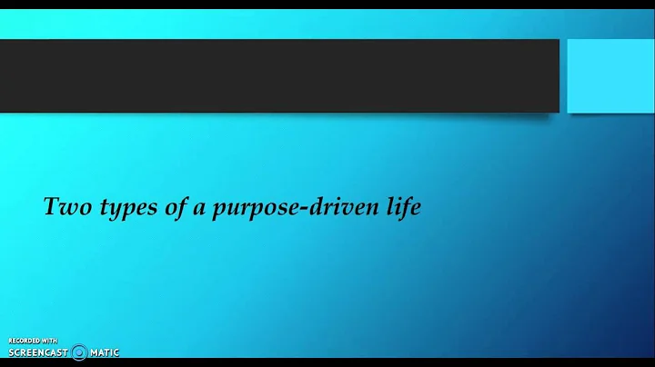 The Myth of a Purpose-Driven Life by Keynote Speak...