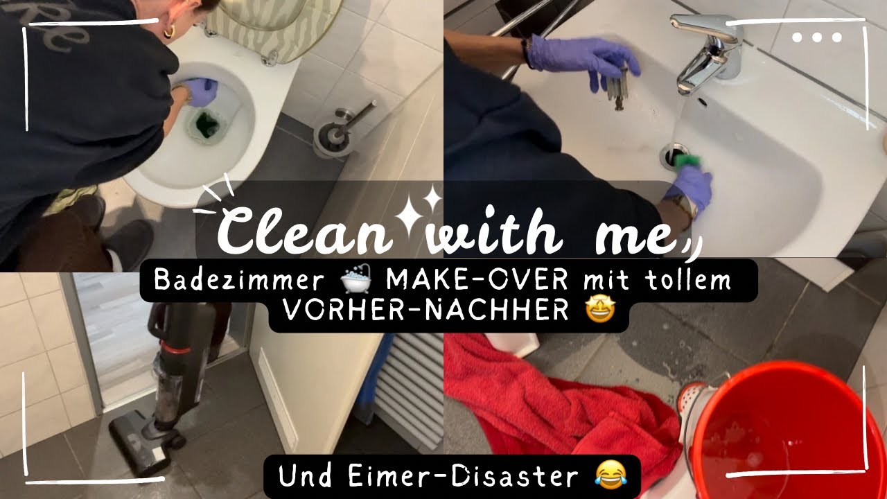 CLEAN WITH ME 🫧🚽 Badezimmer PUTZEN in Echtzeit ⏰ | So dreckig war’s noch nie 😭 | Home | Vlog | 