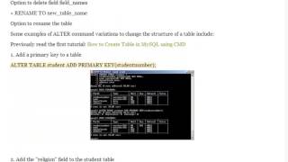 How to Change Table Structure in MySQL