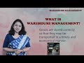 WAREHOUSE MANAGEMENT week 1