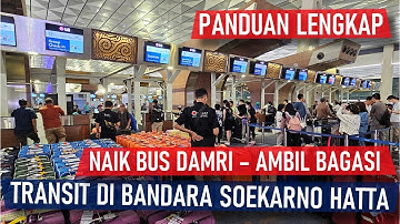 CARA AMBIL BAGASI PESAWAT - TRANSIT PESAWAT - NAIK BUS DAMRI DI BANDARA SOEKARNO HATTA