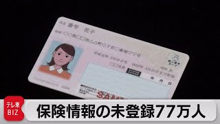 マイナカード　保険情報の未登録77万人（2023年8月24日）