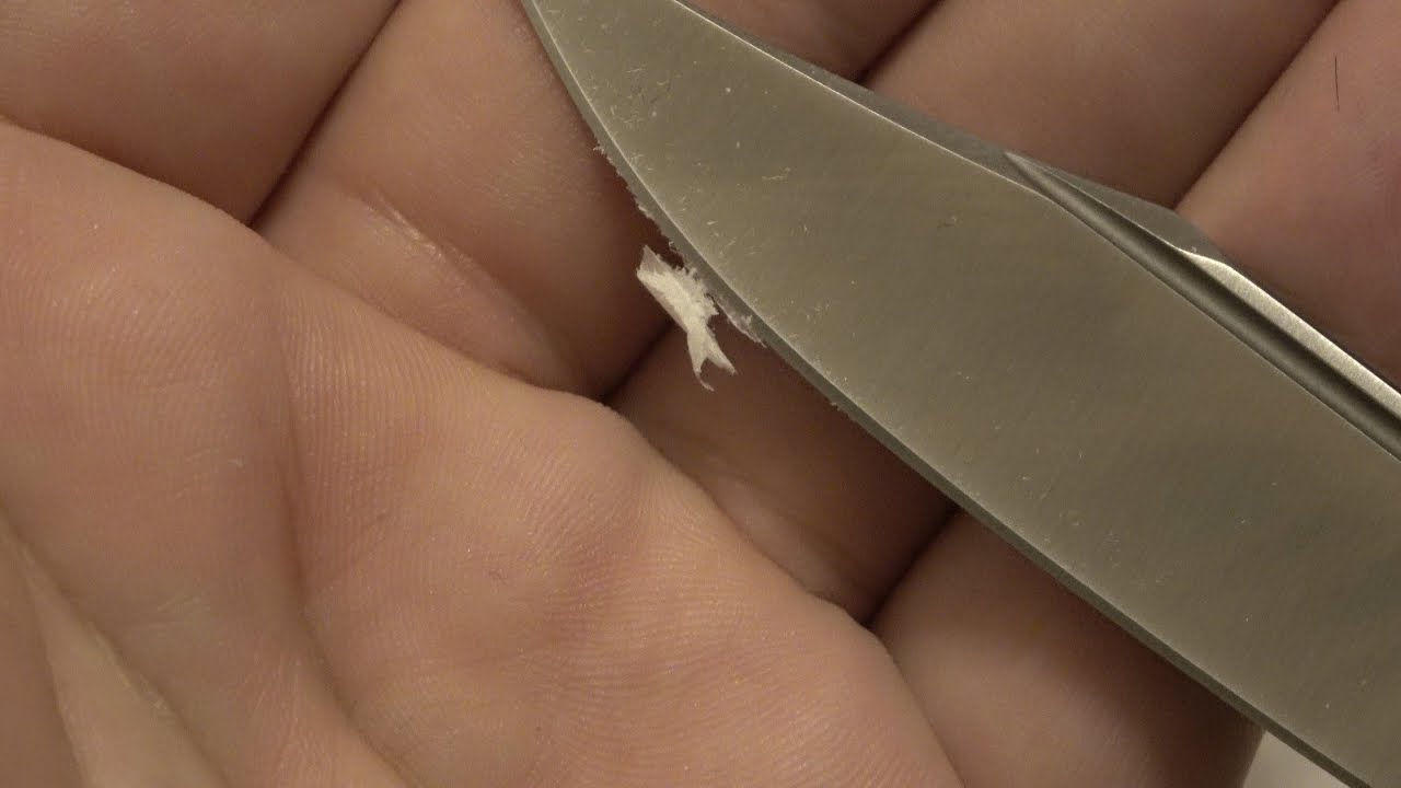 Finger grape sharpness test done right ✓ #fyp #knife