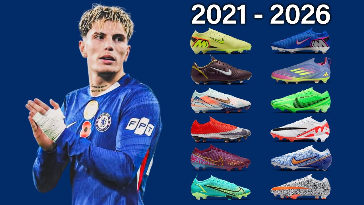 Alejandro Garnacho - Evolution of All Football Boots 2021-2026