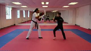 Point Fighting Pad Drill for Speed & Timing