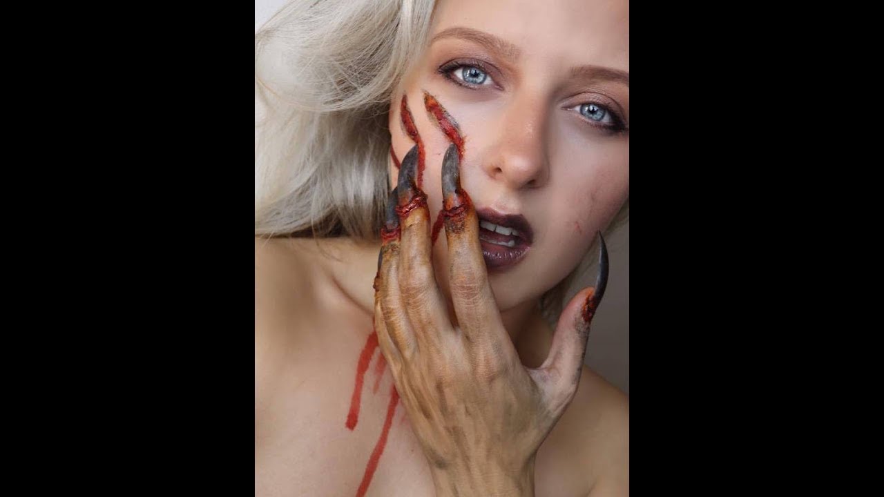 Halloween nails creepy DIY