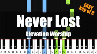 [Synthesia] Elevation Worship - Never Lost (Key of C) - Piano Easy Tutorial