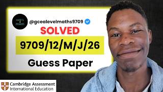 Solved | 9709/12/M/J/26 Guess Paper | CIE AS Level Maths 9709