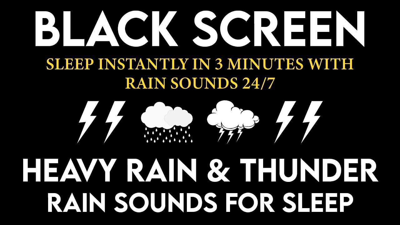 🔴 Звуки сильного дождя для сна 24/7, чтобы мгновенно заснуть под звуки дождя и грома ночью #65