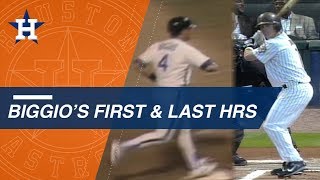 Biggio's first and last home runs in the Majors