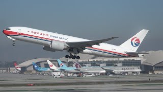 China Cargo Boeing 777F [B-2082] takeoff from Los Angeles (LAX/KLAX)