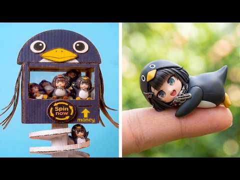 WOW! It's Gugu Gaga DIY Vending Machine 🐧 We Build Mini Cardboard House