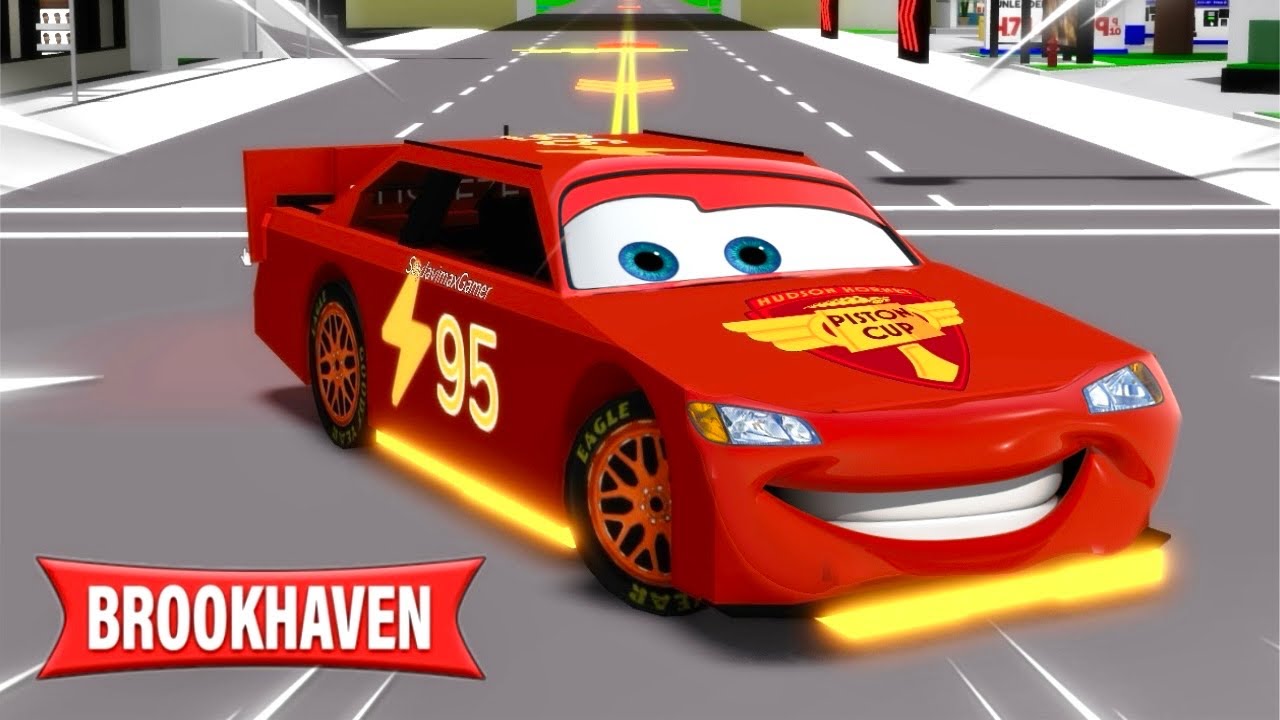 CREÉ EL SUPER COCHE DEL RAYO MCQUEEN MEJORADO en BROOKHAVEN!