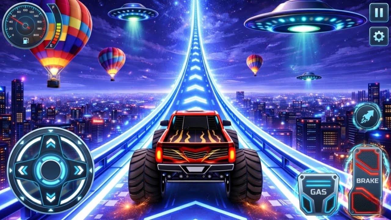 Monster Truck Stunt Racing Gameplay – Extreme Offroad Stunt Run