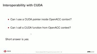 Interoperability with cuda, Karakasis