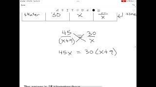 Solving a Distance Rate Time Problem Using a Rational Equation Solving A Distance Rate Time Problem Using A Rational Equation