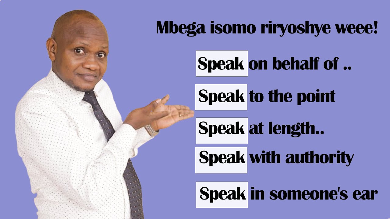 Vuga Icyongereza neza. Mwarimu asobanuye neza  imvugo nziza zijyana na verb 