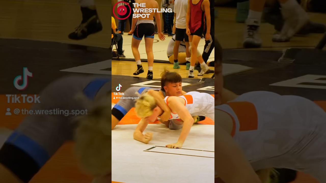 Devin Ehler with a go behind and gut wrench against Hayes Halstead... 