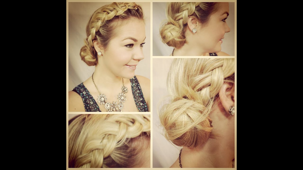 Pancake Braid into Ponytail/Bun (second day hair)! YouTube