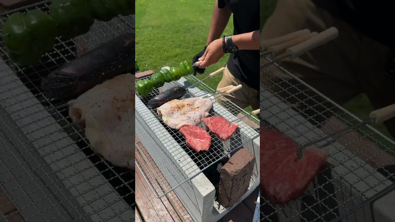 超豪快】U字溝を使った豪快BBQ 超豪快な社長 アウトドアにほりにしは