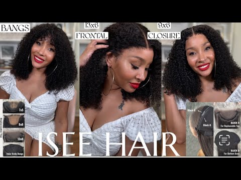 4 WIGS IN 1?! 😳 *NEW* ISEE HAIR GAME CHANGING BLOCK WIG! CLOSURE,FRONTAL, HALF-WIG & BANGS IN 1 WIG😳
