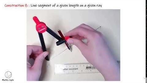 Construction 8 - Line segment of a given length on a given ray