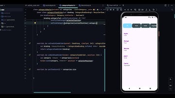 Kotlin Category Filter  Horizontal RecyclerView  | Android Studio (2025)