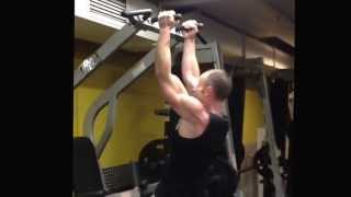 Lean away chin ups with James.