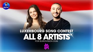 🇱🇺 Luxembourg Song Contest 2026: All 8 Artists  / All déi 8 Kënschtler