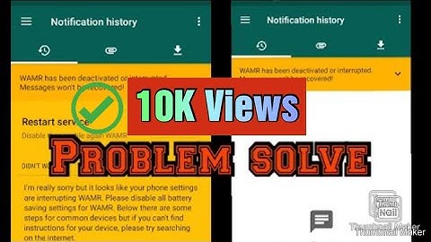 Wamr has been deactivated or interrupted Problem solve||Technical Fazal